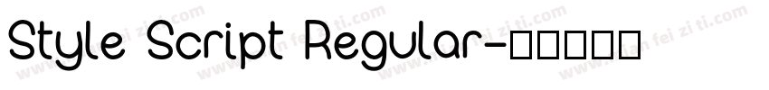 Style Script Regular字体转换